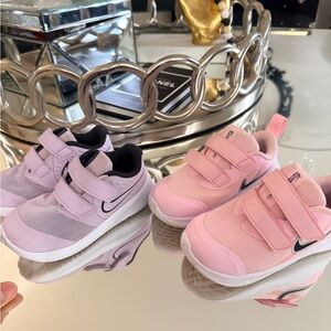Nike Kids Light Pink and Lavender Sneakers